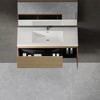 Whisen Floating Wall-Mounted Bathroom Vanity with Wave-Textured Soft-Close Drawers, Basin, Pre-Assembled Cabinet - 4 of 4
