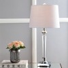 28.25" Crystal Foster Table Lamp (Includes LED Light Bulb) Clear - Jonathan Y: Modern Linen Shade, UL Listed - 2 of 4
