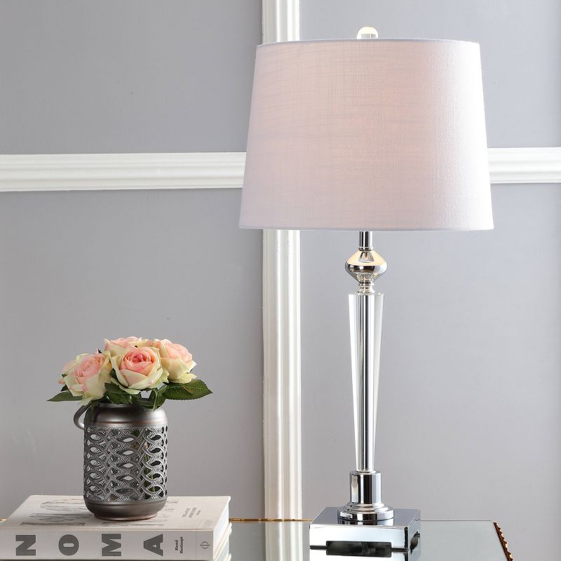 28.25&#34; Crystal Foster Table Lamp (Includes LED Light Bulb) Clear - Jonathan Y, 3 of 7