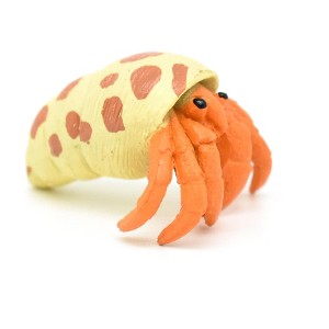 Collectible Wildlife Gifts | Hermit Crab, Plastic Crustaceans Design, Hand Painted, Toy,  Realistic Figure,  Model, Gift,   2" CWG236 B306 - 1 of 4