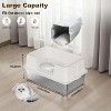 Stainless Steel Cat Litter Box with Lid, High Sided Tray with Scoop & Anti-Slip Mat, Easy Clean - 2 of 4