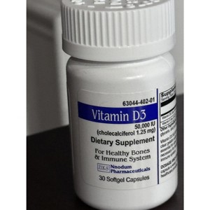 Ziks Vitamin D3 50,000 IU Softgels High-Potency Weekly Supplement for Bone Strength, Immune & Muscle Health, 30 Count - 1 of 4