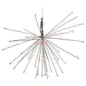 Northlight 20" LED Lighted Firework Silver Branch Hanging Decor - Red - 1 of 3