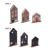 Transpac MDF Reversible Holiday House Set of 3 Freestanding Christmas Signs for Festive Home Decor - 2 of 4