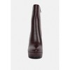 MAGNA Burgundy Platform Heel Ankle Boot - 3 of 4