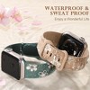 HTUTWOO Floral Apple Watch Band, Engraved Flower Silicone Strap 38/40/41/42/43/44/45/49mm for iWatch Series 11 10 9 8 7 6 5 4 3 2 SE Ultra - 2 of 4