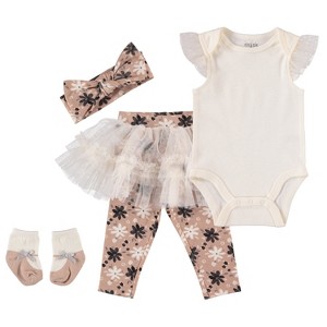 Chick Pea Baby Girl bodysuit With Slogan Callout - 1 of 4