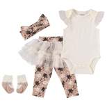 Chick Pea Baby Girls Clothes, Newborn Tutu Outfit for Baby Girl Matching set