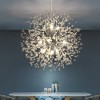 LLHZSY Modern Firework Sputnik Chandelier Crystal Pendant Lighting - 8/9/12 Lights - Gold/Chrome/Gold and Turquoise/Chrome and Turquoise - 3 of 4