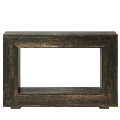 GlasFlength Console Tables Extra Long Farmhouse Style Sofa Table with Rustic Wood Finish for Living Room Entryway, Black, 47.24"*11.81"*33.86"
