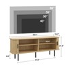 Fluted TV Stand Cabinet with Slatted Tambour Doors, Media Console - 2 of 4