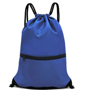 Drawstring Backpack, Lightweight Sports Gym Sack for Men & Women, Durable Cinch Snackpack for Beach - 1 of 4