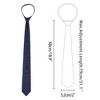 INSPIRE CHIC Men's Skinny Slim Solid Color Adjustable Pre-Tied Satin Necktie Ties 1 Pc - 2 of 4