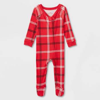 Baby Plaid Matching Family Footed Pajama - Wondershop™ Red