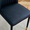 GlasFlength Accent Chairs Premium Upholstered Seating Comfortable High Back Design For Dining Kitchen Living Spaces, Black, 17"*16.7"*36.4" - 4 of 4