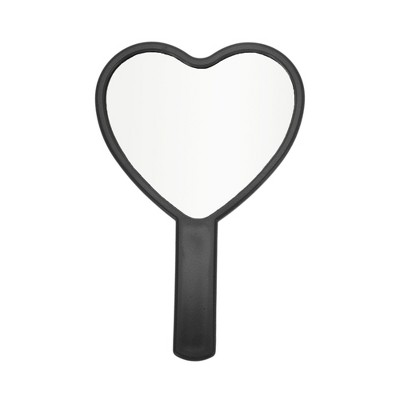 Unique Bargains Heart-shaped Handheld Mirror 1 Pc