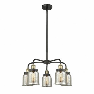 Bell - 5 Light Stem Hung Chandelier In Art Deco Style-14.75 Inches Tall and 23 Inches Wide - 1 of 1