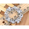 Anna-Kaci Silvery Tone Crystal Rhinestone Floral Wreath Brooch Pin - Pink - 3 of 4
