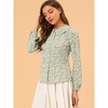 INSPIRE CHIC Women's Casual Peter Pan Collar Floral Button Down Shirt - 2 of 4