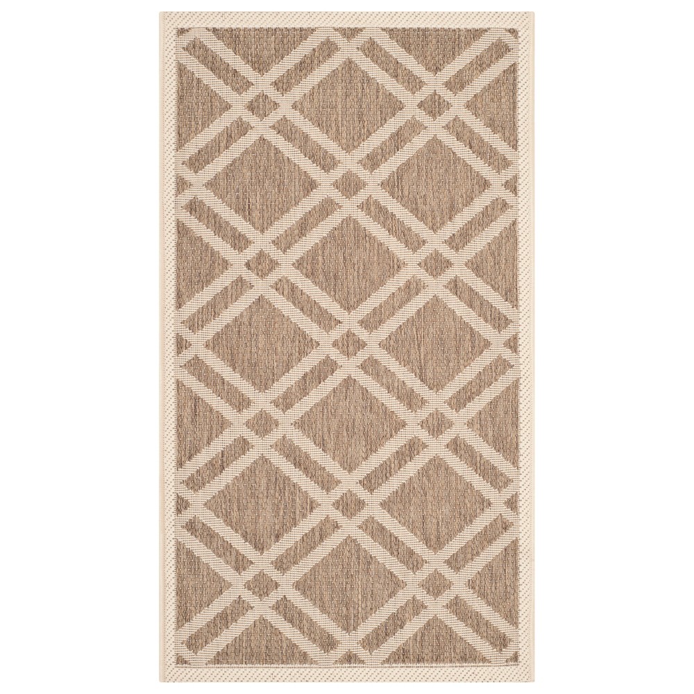  Rectangle Karwina Patio Rug Brown/Bone
