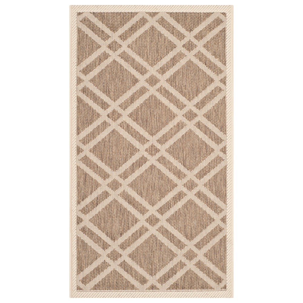 2'X3'7in Rectangle Karwina Patio Rug Brown/Bone - Safavieh