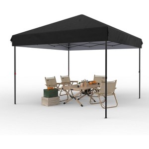 10'x10' Pop Up Canopy Tent, Easy to Set Up and Take Down, Waterproof UV for Farmer Market, Party, Event, Patio, Black - 1 of 4