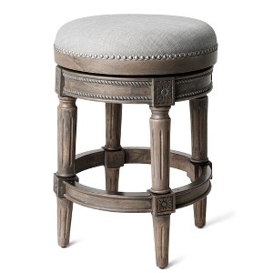 Maven Lane Pullman Backless Swivel Fabric Counter Height Bar Stool - 1 of 4
