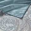 PAGED 72x72 Inch Polyester Traditional Paisley Jacquard Shower Curtain with 12 Button Holes,Shower Curtains for Bathroom - 3 of 4