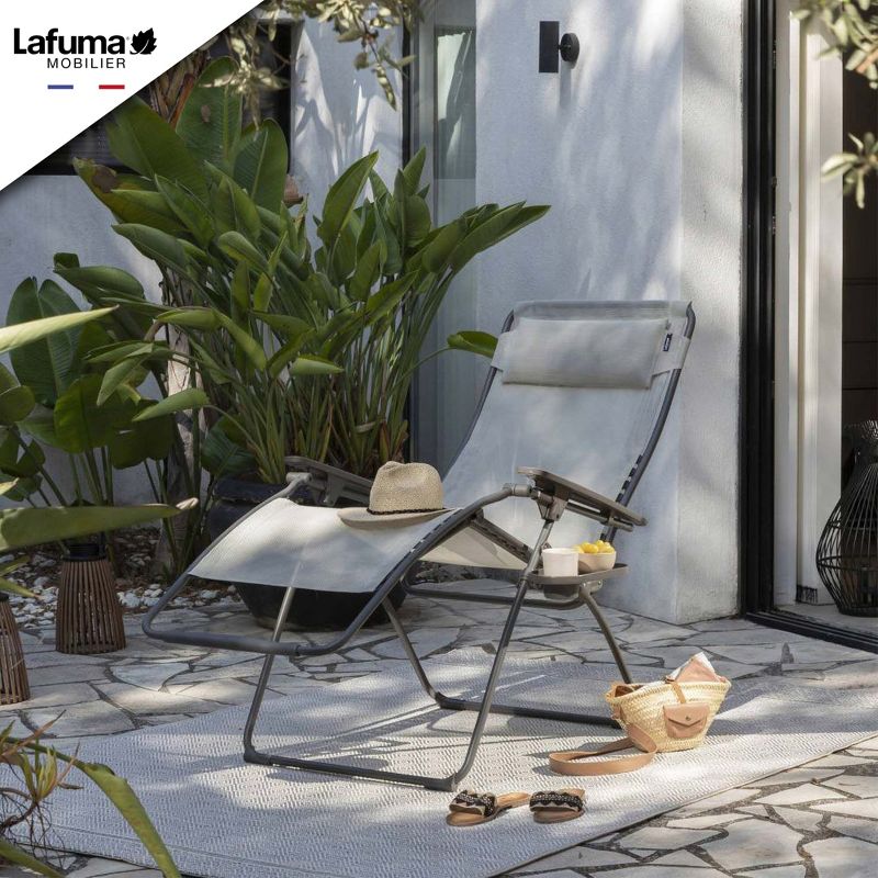Lafuma Futura Zero Gravity Outdoor Steel Framed Lawn Recliner Chair, 5 of 9