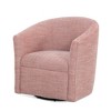 Fabric Swivel Accent Chair with Dacron-Wrapped Cushion, Wrap-Around Seat, and 360-Degree Swivel - 2 of 4