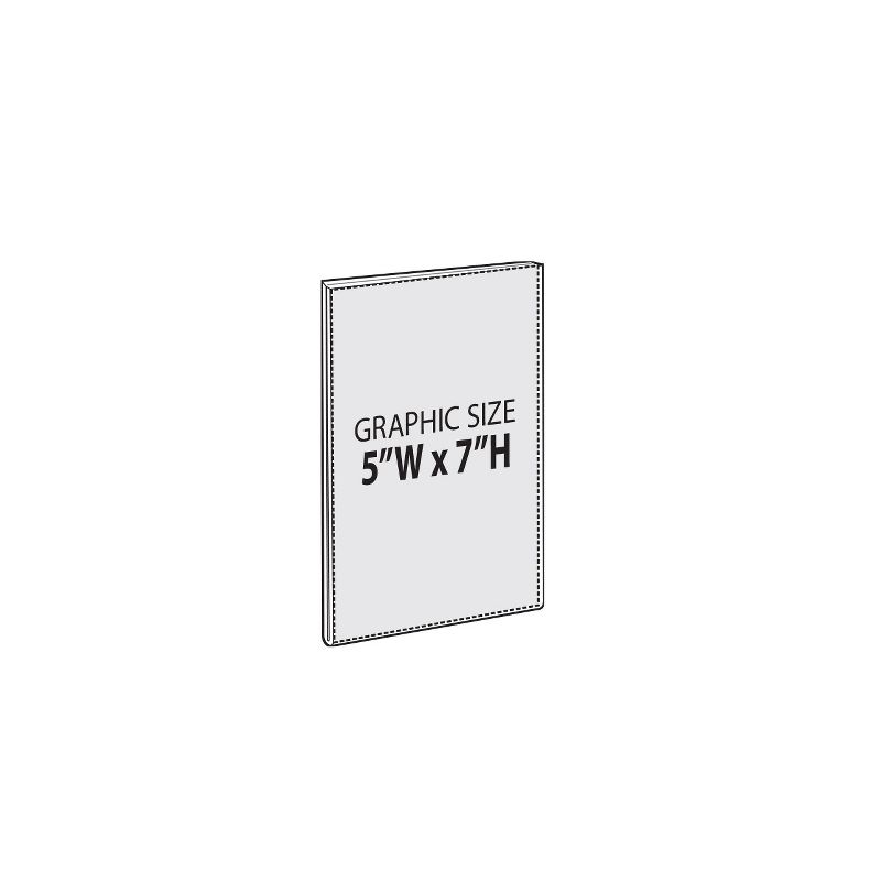 Azar Displays Clear Acrylic Magnet Back Photo Frames 5" W x 7" H - Vertical / Portrait, 2-Pack, 4 of 6