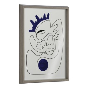 Kate and Laurel Blake El Ray Framed Printed Glass by Shatha Al Dafai, 18x24, Gray - 1 of 4