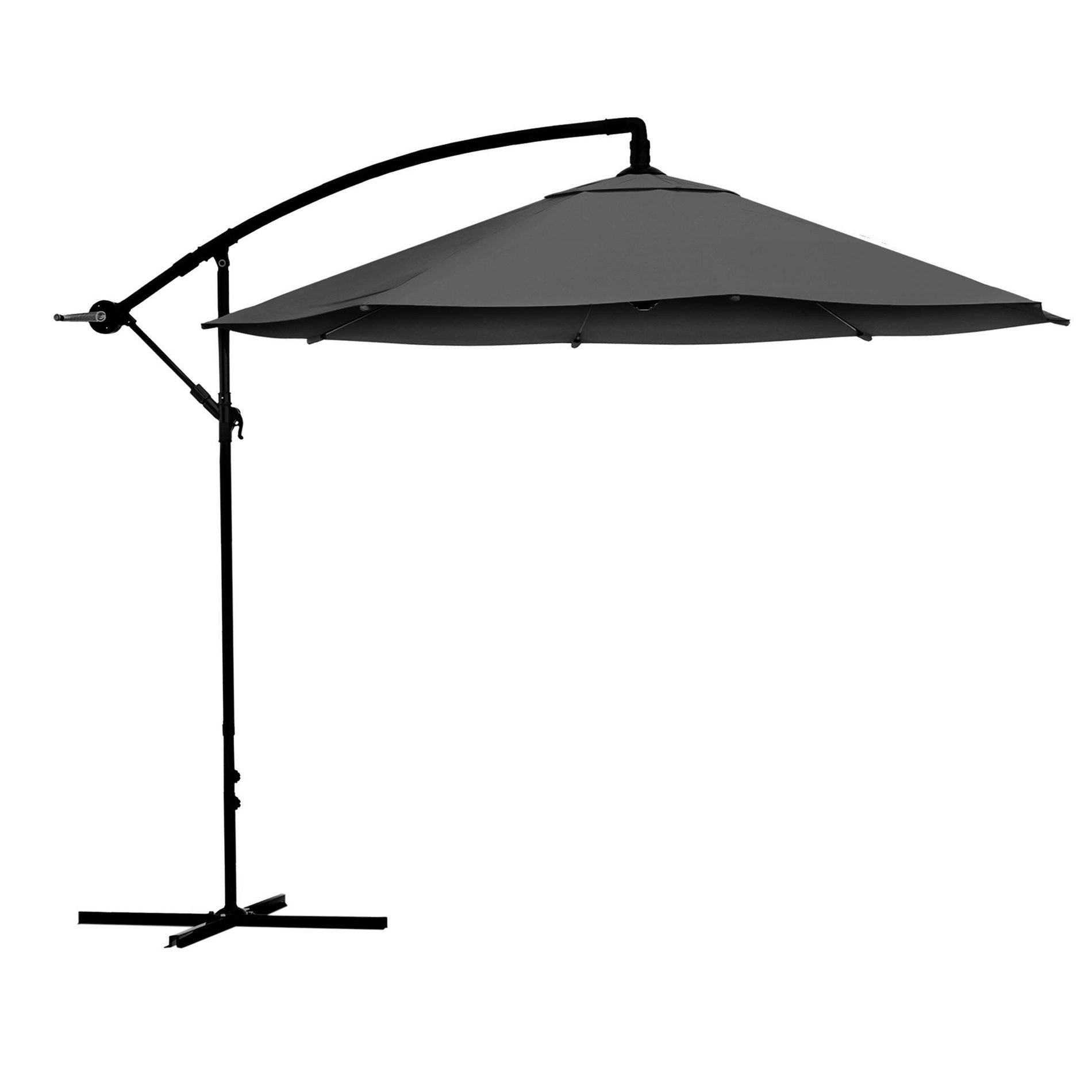 Pure Garden 10' Octagon Outdoor Patio Cantilever Umbrella