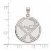 Black Bow Jewelry 10k White Gold Buffalo Sabres NHL Extra Large Pendant - 2 of 3