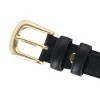 CTM Women's Leather Adjustable Belt with Statement Buckle - image 3 of 3