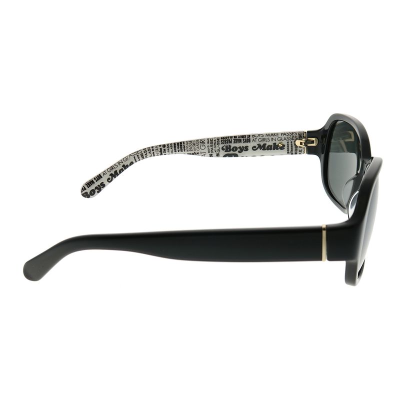 Kate Spade Akira/P 9KQ RA Womens Square Polarized Sunglasses Black on Print 54mm, 3 of 4