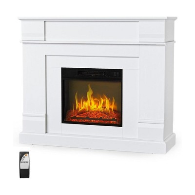 Karl Home 1400-Watt 47-inchW Electric Fireplace with Mantel / WIFI Function in White