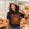 Simply Sage Market Pumpkin Checkered Distressed Short Sleeve Tee - 2 of 4