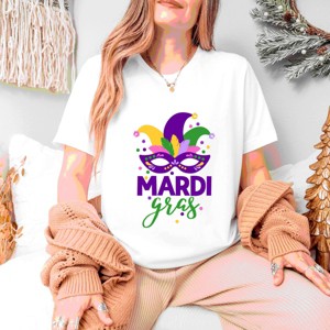 Simply Sage Market Mardi Gras Mask Short Sleeve Tee - 1 of 4