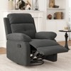 GlasFlength Accent Recliner Chairs, Wide Recliner, Adjustable Single Recliner Chair, for Living Room, Bedroom, Apartment, Gray, 32.2"*34.2"*39.3" - 3 of 4