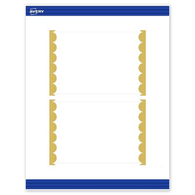 Avery Printable Rectangle Postcards, Gold Edge Dots, 4" x 6", Matte White Rectangle Postcards, Laser/Inkjet, 20ct, Great for Postcards