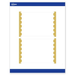 Avery Printable Rectangle Postcards, Gold Edge Dots, 4" x 6", Matte White Rectangle Postcards, Laser/Inkjet, 20ct, Great for Postcards - 1 of 4