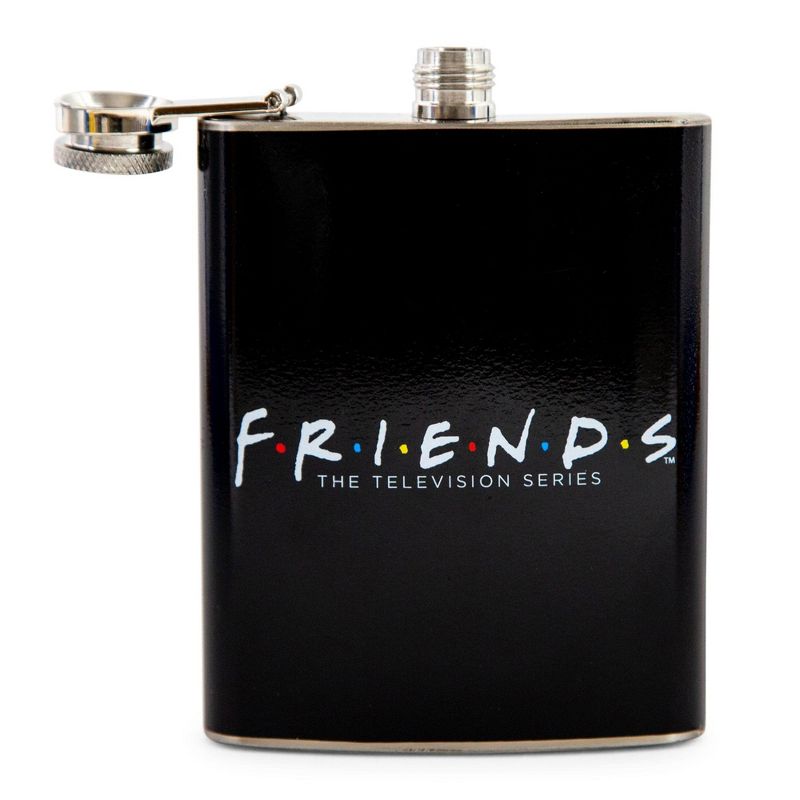 Silver Buffalo Friends Logo Stainless Steel Flask | Holds 7 Ounces, 2 of 10
