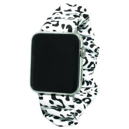 White Leopard Printed Scrunchie Apple Watch Band 42mm Target