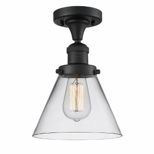 Cone - 1 Light Semi-Flush Mount In Industrial Style-11.5 Inches Tall and 7.75 Inches Wide - 1 of 1