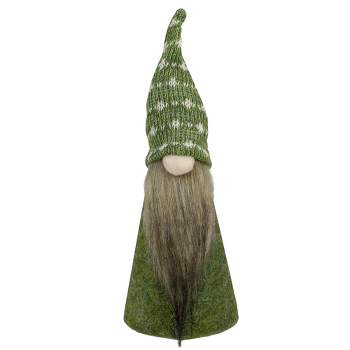 Northlight 9" Green and White Cone Gnome Christmas Tabletop Decor