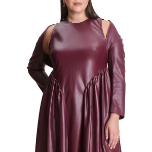 ELOQUII Faux Leather Layering Sleeves - 1 of 4