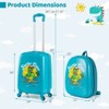 Costway 16” Carry-on Suitcase & 13” Backpack with 4 Spinner Wheels & Telescopic Handle with car/pony/race car/dinosaur pattern - 3 of 4