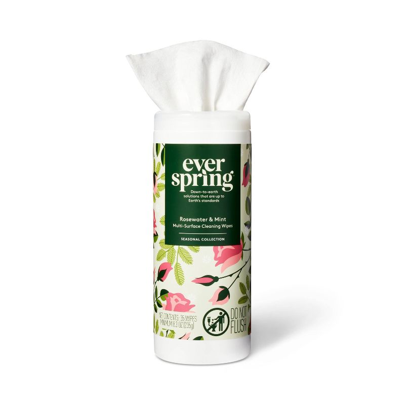Rosewater &#38; Mint Wipes - 35ct - Everspring&#8482;, 2 of 5