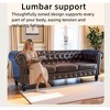PU Leather Chesterfield 3-Seater Sofa with Button Tufting - 4 of 4